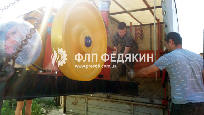 Пресс для брикетирования - отгрузка - Славянск - фотоотчет